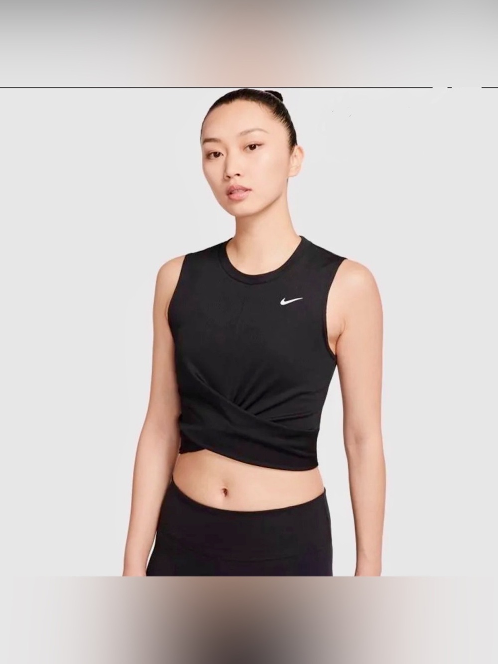 Nike Women's Dri-Fit Cropped Twisted Tank Top
